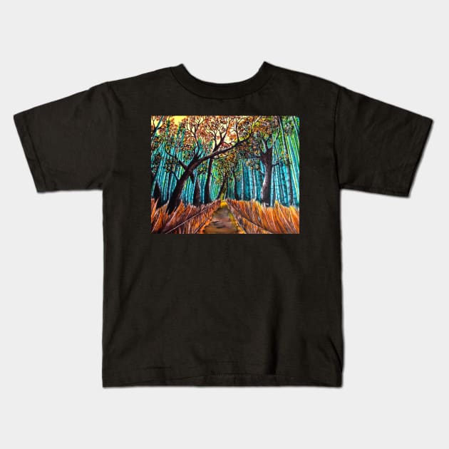 Tranquility Kids T-Shirt by SeanKalleyArt